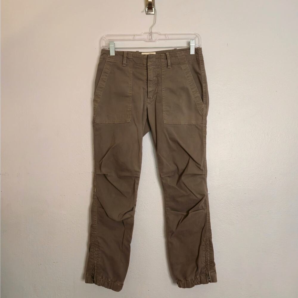 Utility Casual Relaxed Cropped Military Pant Gray 00 Zip Jogger Nili Lotan